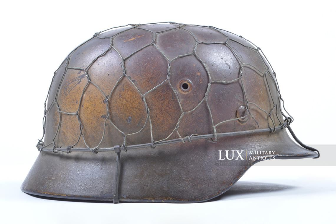 Casque M40 Luftwaffe camouflé trois tons Normandie & grillagé - photo 10