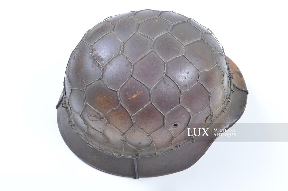Casque M40 Luftwaffe camouflé trois tons Normandie & grillagé - photo 15