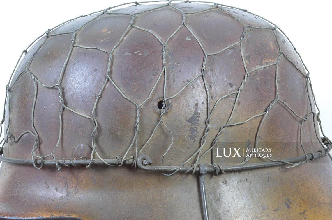 Casque M40 Luftwaffe camouflé trois tons Normandie & grillagé - photo 18
