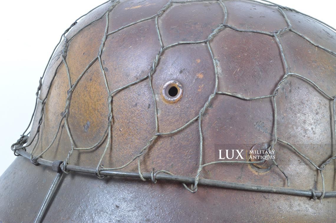 Casque M40 Luftwaffe camouflé trois tons Normandie & grillagé - photo 22