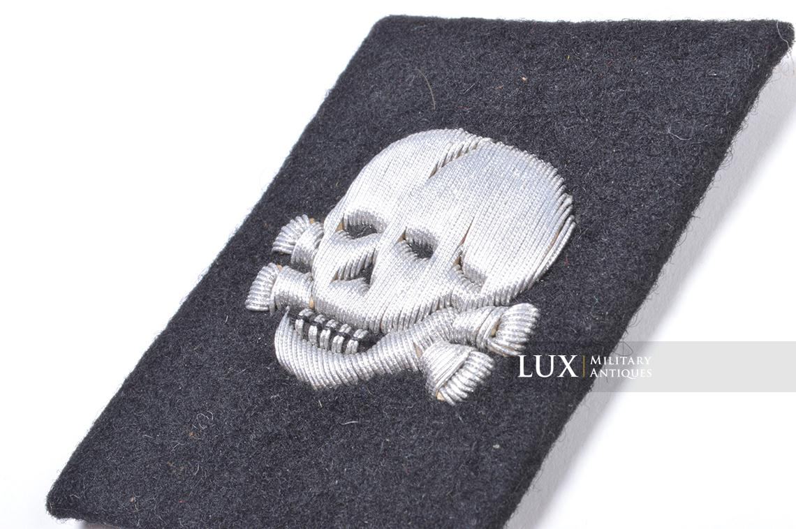 Rare Waffen-SS officers Totenkopf bullion collar tab « vertical » - photo 8