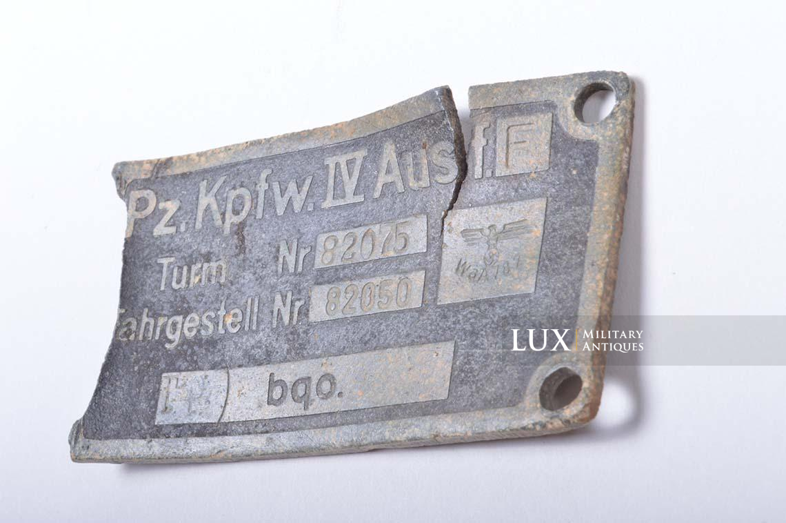 PANZERKAMPFWAGEN IV AUSF. F MAIN TANK DESIGNATION IDENTIFICATION PLATE , « US VETERAN BRING BACK from north Africa » - photo 8