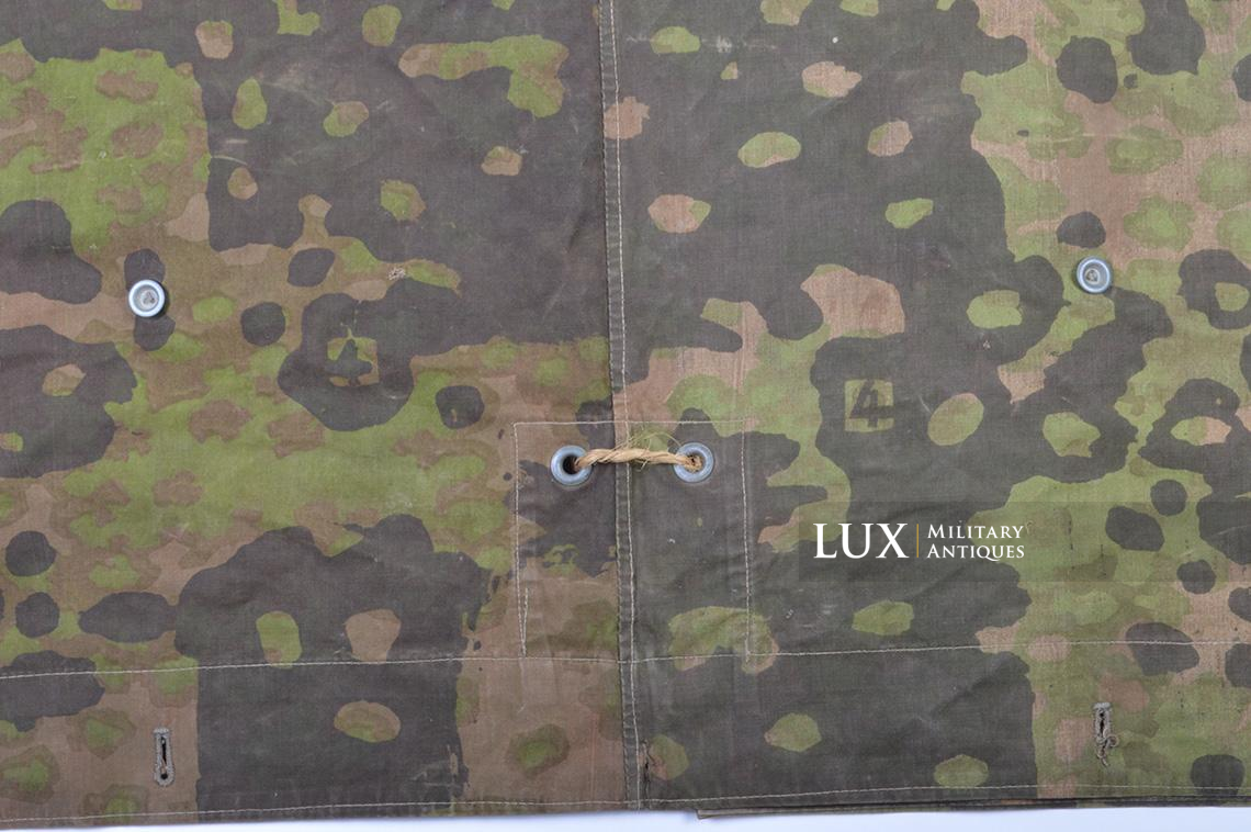 Rare Waffen-SS « Plane tree 4 » camouflage quarter shelter/poncho, named - photo 13