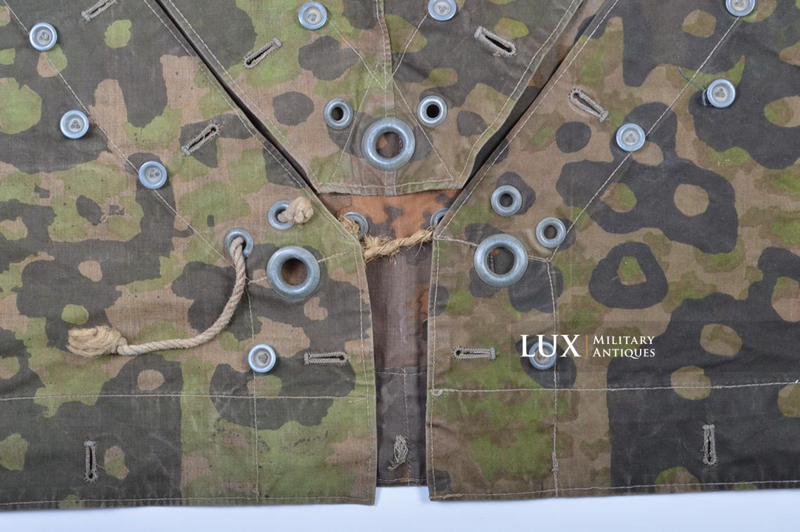 Rare Waffen-SS « Plane tree 4 » camouflage quarter shelter/poncho, named - photo 7