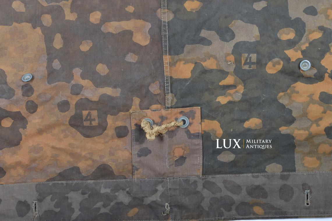 Rare Waffen-SS « Plane tree 4 » camouflage quarter shelter/poncho, named - photo 27