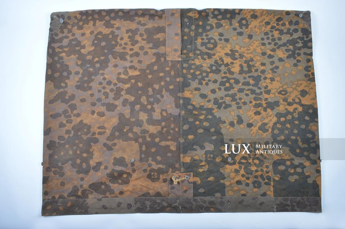 Rare Waffen-SS « Plane tree 4 » camouflage quarter shelter/poncho, named - photo 26