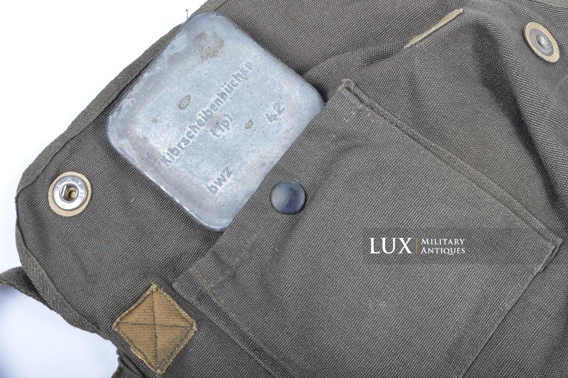 Unissued late war German paratrooper gas mask carrying bag, « ebd » - photo 29