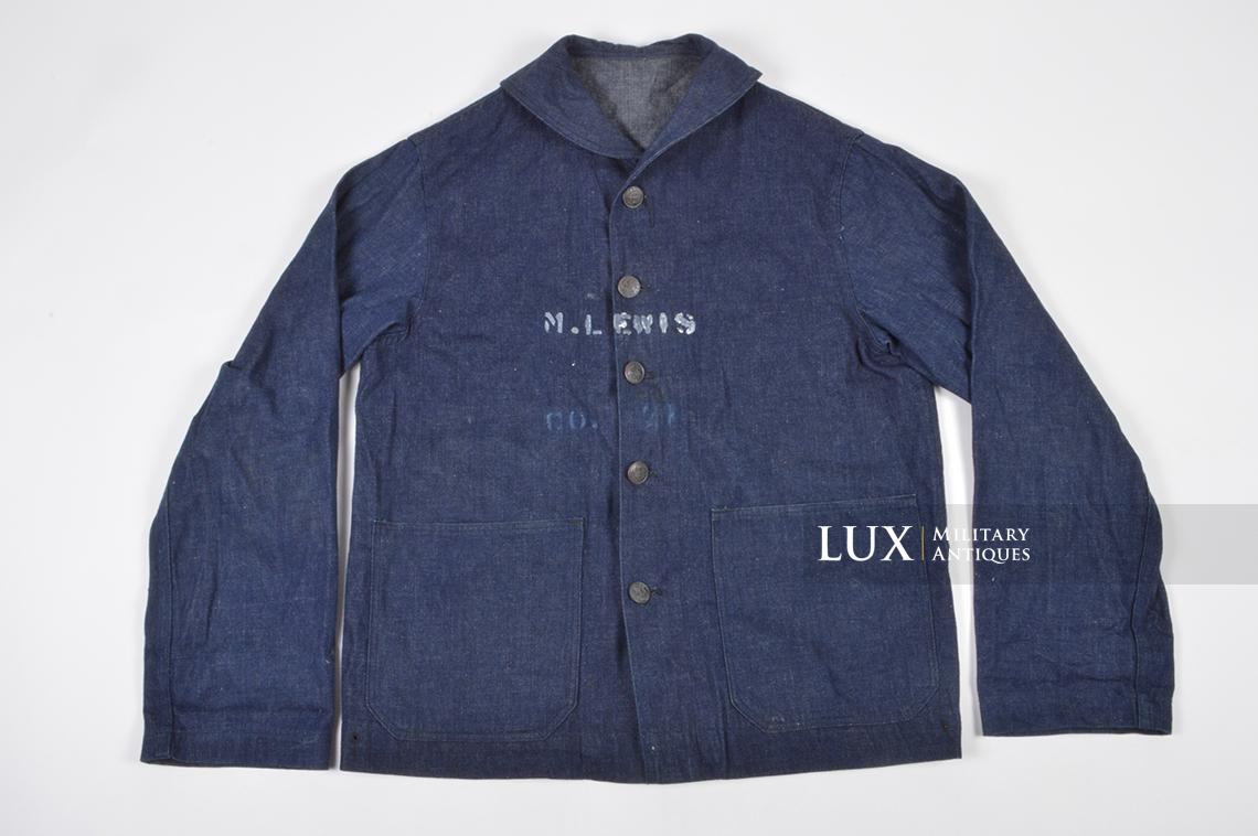 US Coast Guard named blue denim shaw jacket « M.LEWIS » - photo 7