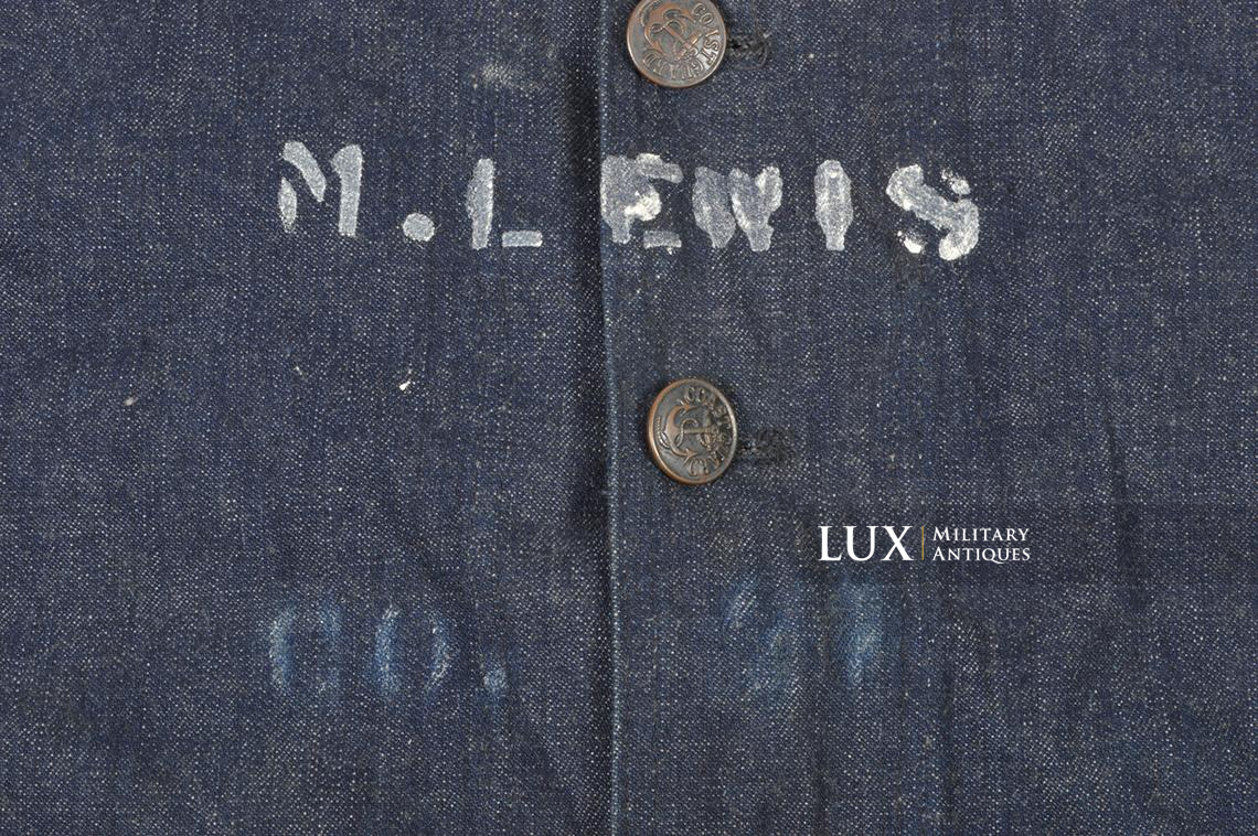 US Coast Guard named blue denim shaw jacket « M.LEWIS » - photo 10