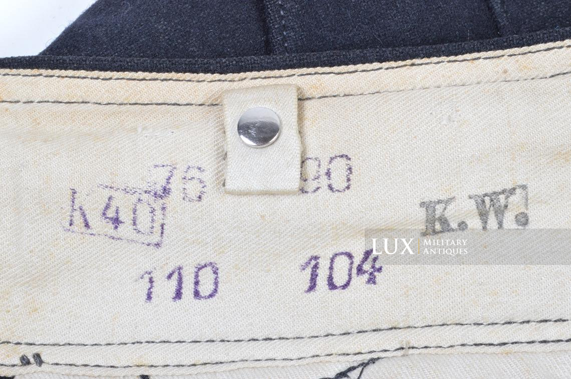 Early Heer issue black panzer trousers, dated 1940 - photo 26