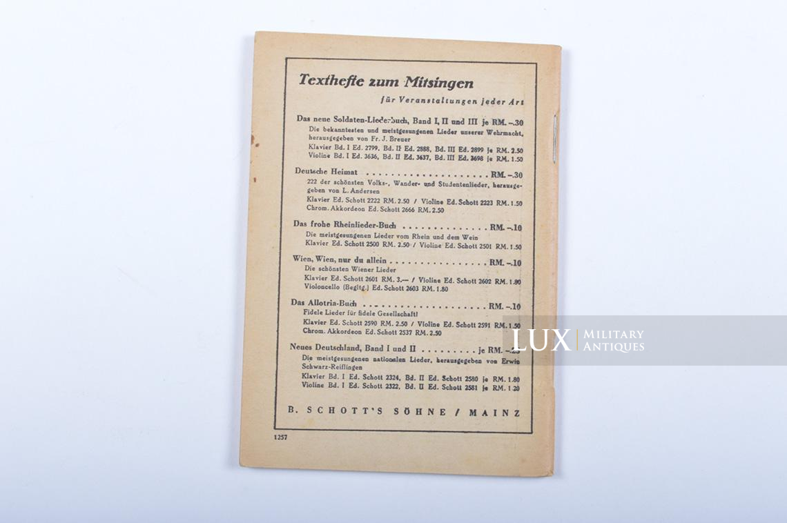 German Soldier's songs booklet « Das Neue Soldaten Liederbuch » - photo 9