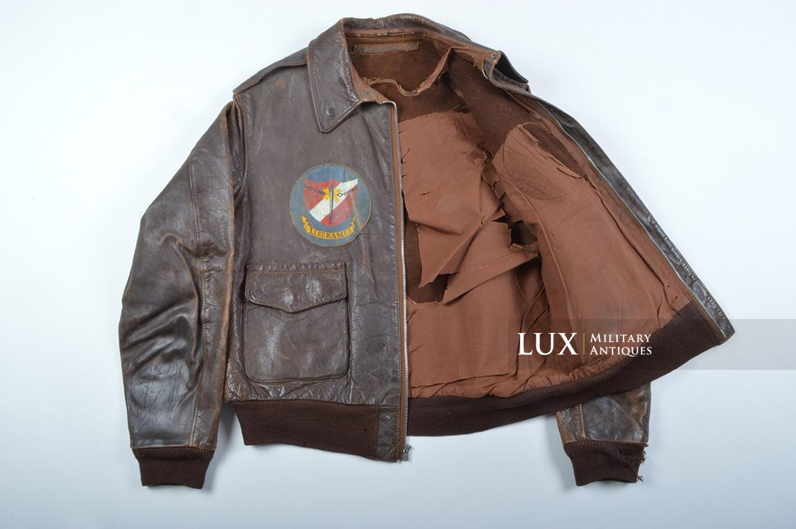 Grouping USAAF blouson A-2 peint « Lt. Richard D. Lodge », 859th Bomb Squadron , 8th Air Force , ETO - photo 41