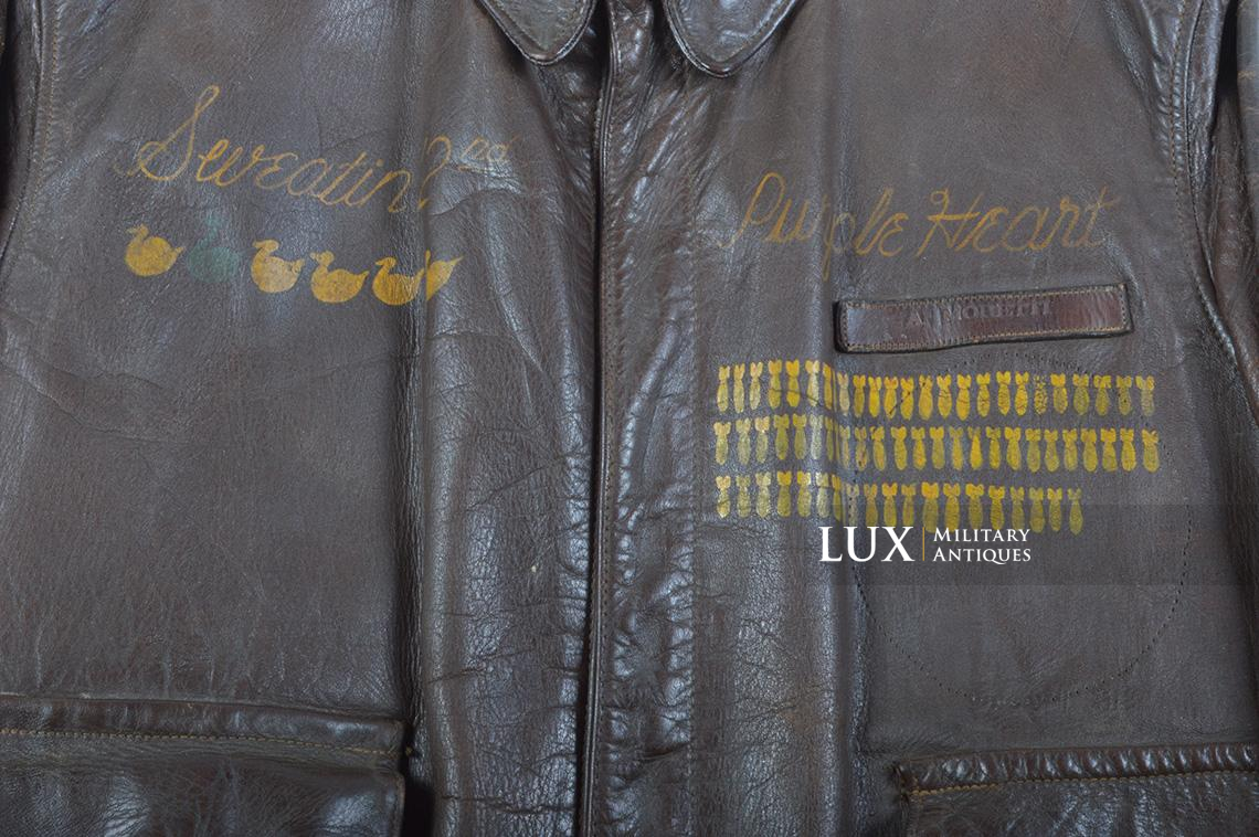 USAAF Type A-2 Painted Flight Jacket « Pilot Anthony Moretti », ETO / D-DAY/ 70 MISSIONS - photo 9