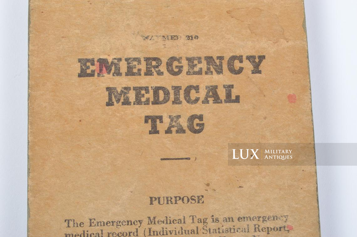 US Navy Corpsman Emergency Medical Tags Booklet - photo 7