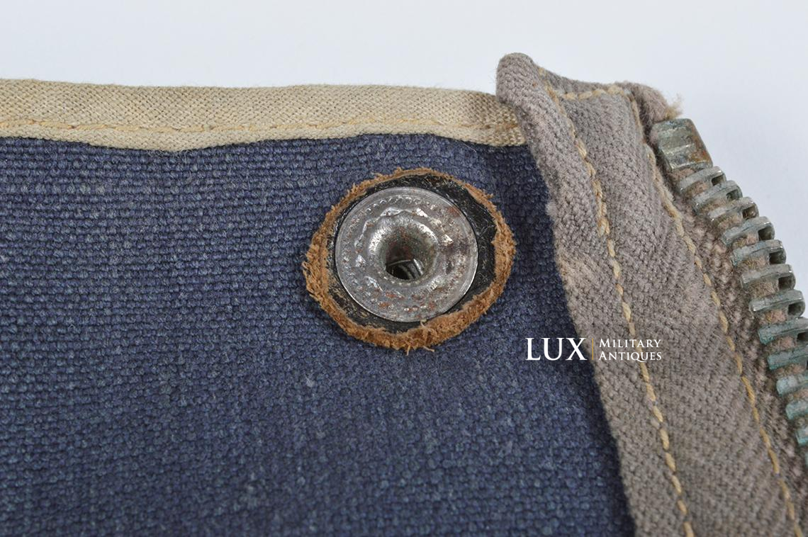 German paratrooper « Fallschirmjäger » gas mask carrying bag in rare blue fabric. - photo 35
