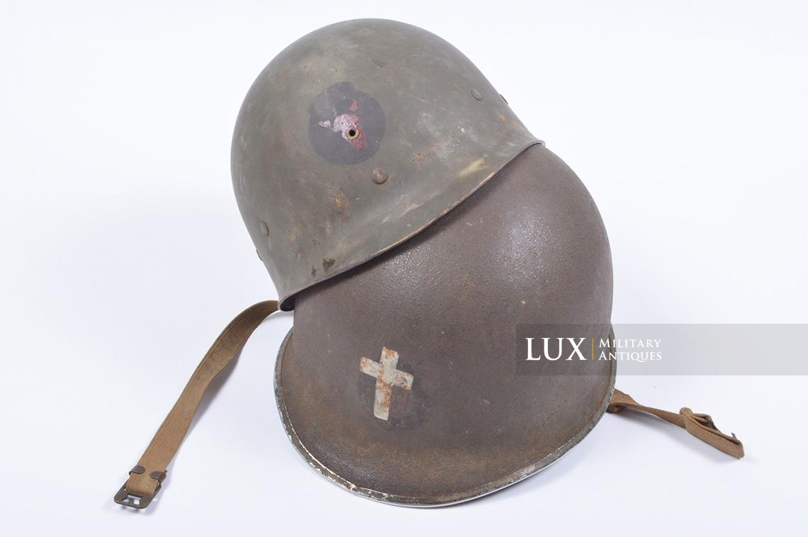 Rare casque USM1 Chapelain de la « 34th Infantry Division » - photo 4