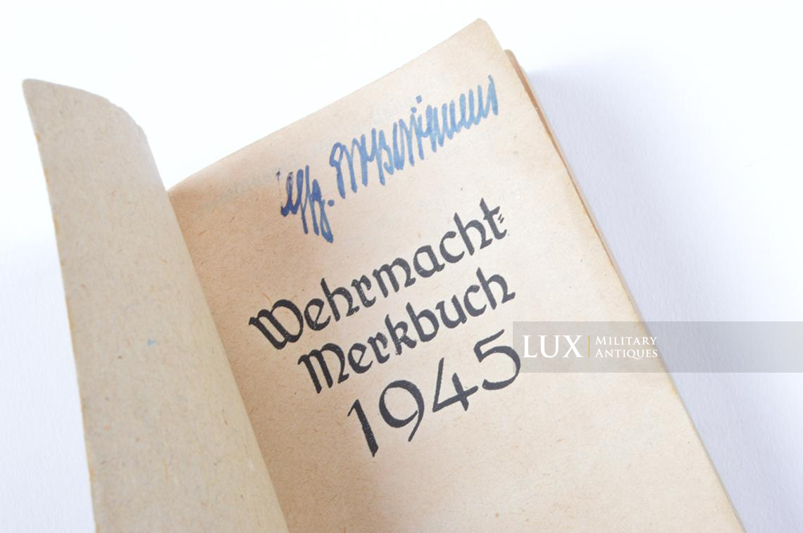 Agenda de poche allemand, « Wehrmacht Merkbuch 1945 » - photo 8