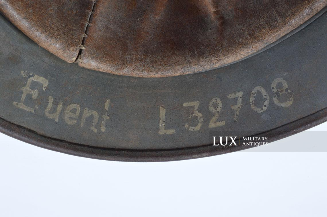 Casque M40 Luftwaffe bétonné avec bande caoutchouc, Normandie - photo 43