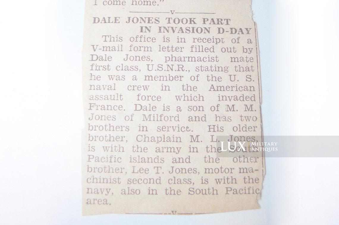 Historic D-Day US Navy Corpsman Grouping from « Omaha Beach »   - photo 8