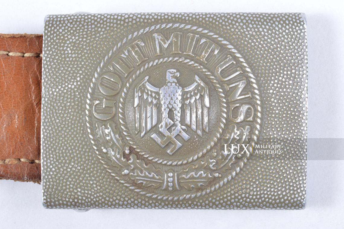 Early green painted aluminium Heer belt buckle, dated 1938 - photo 8