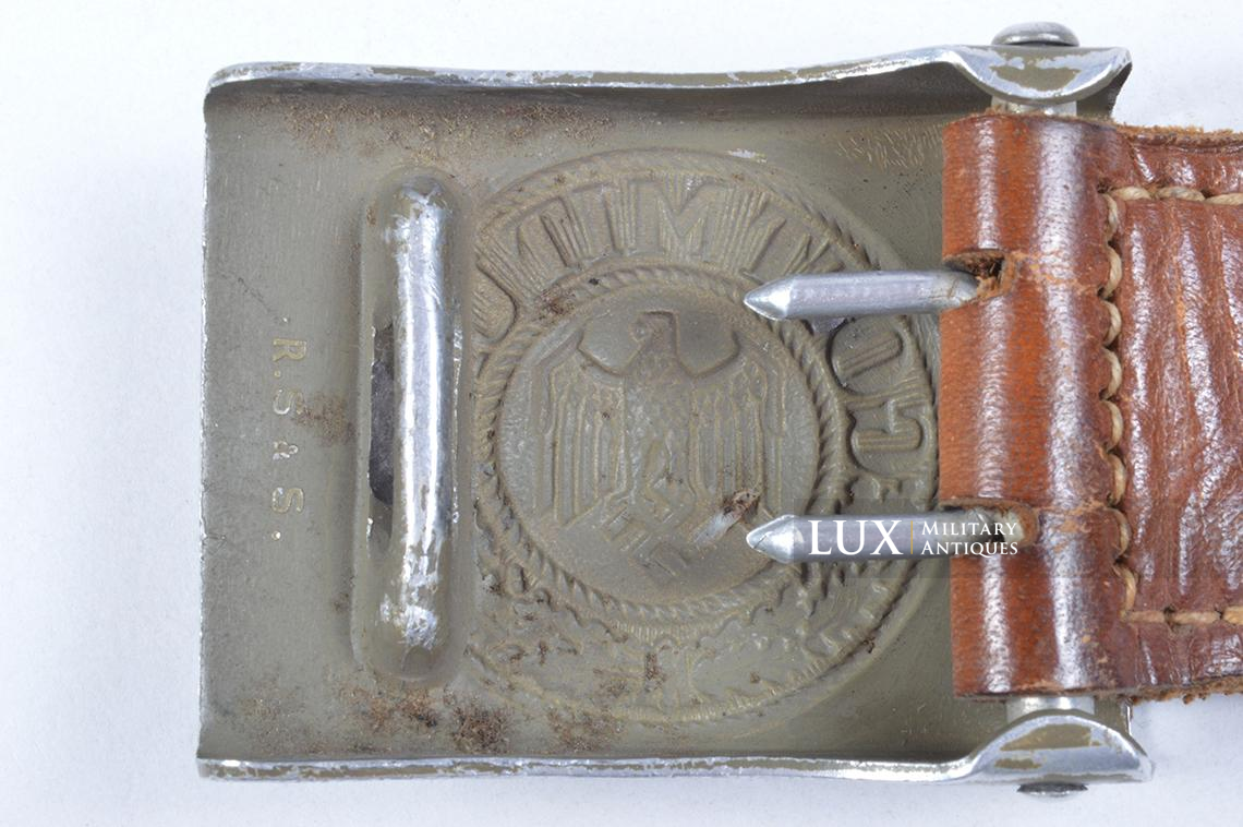 Early green painted aluminium Heer belt buckle, dated 1938 - photo 11