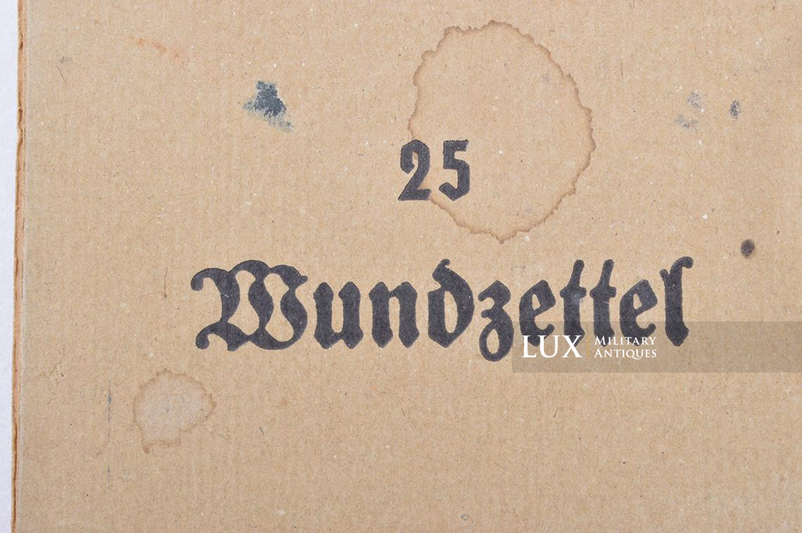 Carnet allemand d'étiquettes de blessés, « WUNDZETTEL » - photo 8