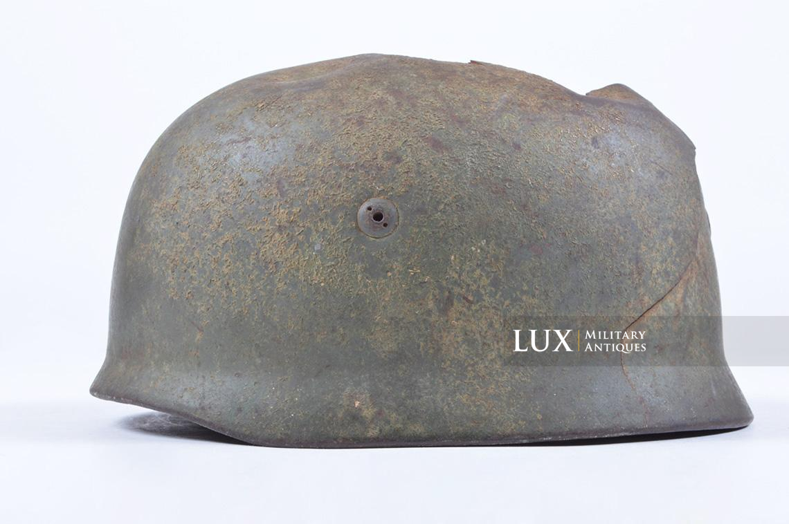 M38 Fallschirmjäger battle damaged double decal combat helmet in « FJR6 » camouflage - photo 4