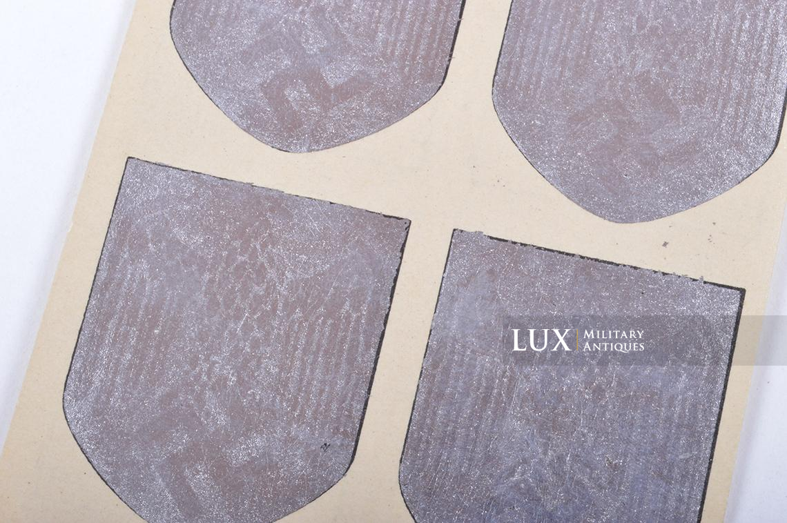 German unapplied Heer combat helmet decals « ED STRACHE / WARNSDORF » - photo 8