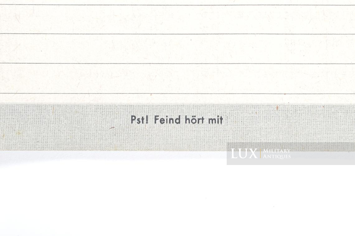 German typewriter record keeping paper booklet, « Pst ! Feind hört mit » - photo 12