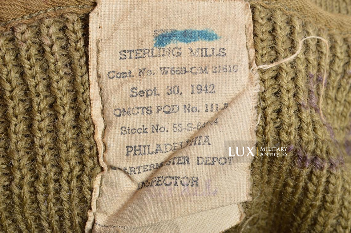 US Army High Neck Issued Sweater, dated 1942 - photo 19