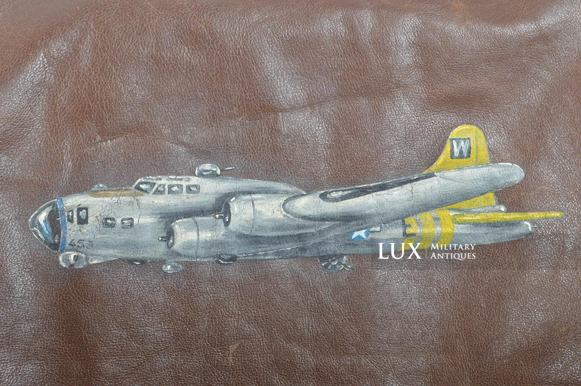 USAAF type A-2 painted flight jacket « Lt Robert L. Gilkey » Grouping , 486th Bomb Group Heavy / 835th Bomb Squadron , 8th Air Force , ETO - photo 27