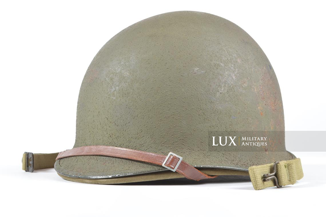 Early WWII USM1 helmet & liner set, named - photo 4