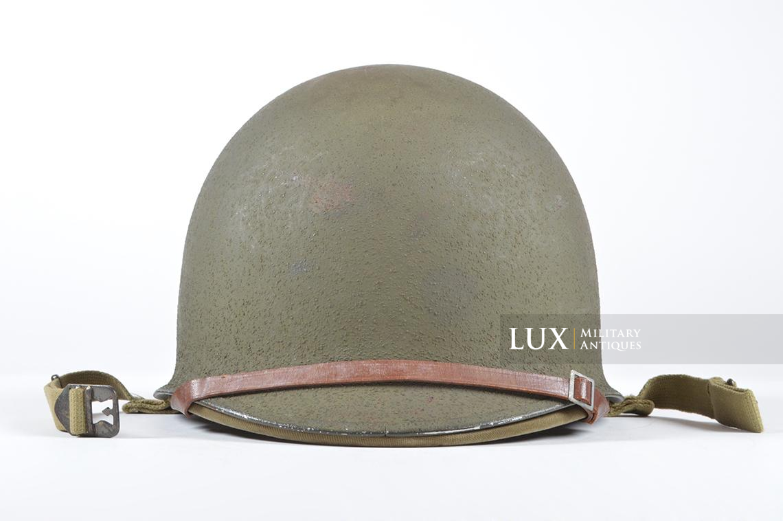 Early WWII USM1 helmet & liner set, named - photo 7