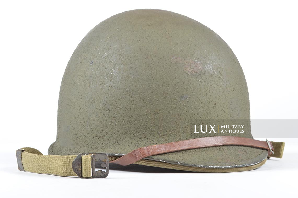 Early WWII USM1 helmet & liner set, named - photo 8
