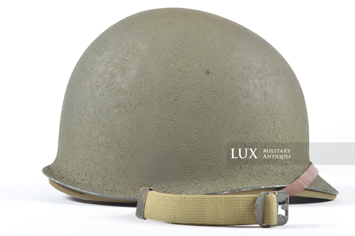 Early WWII USM1 helmet & liner set, named - photo 9
