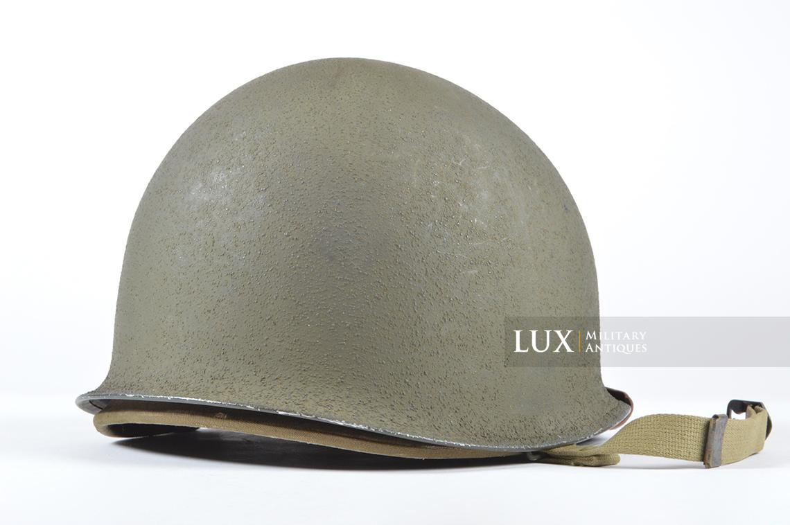 Early WWII USM1 helmet & liner set, named - photo 10
