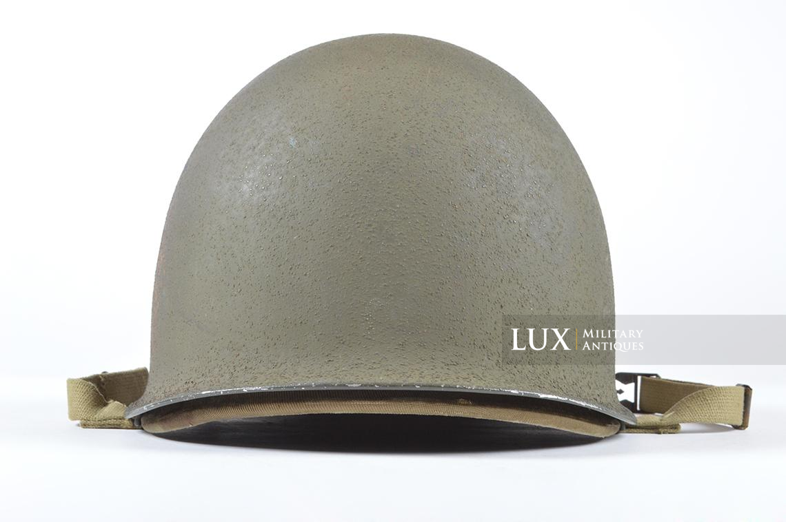 Early WWII USM1 helmet & liner set, named - photo 11
