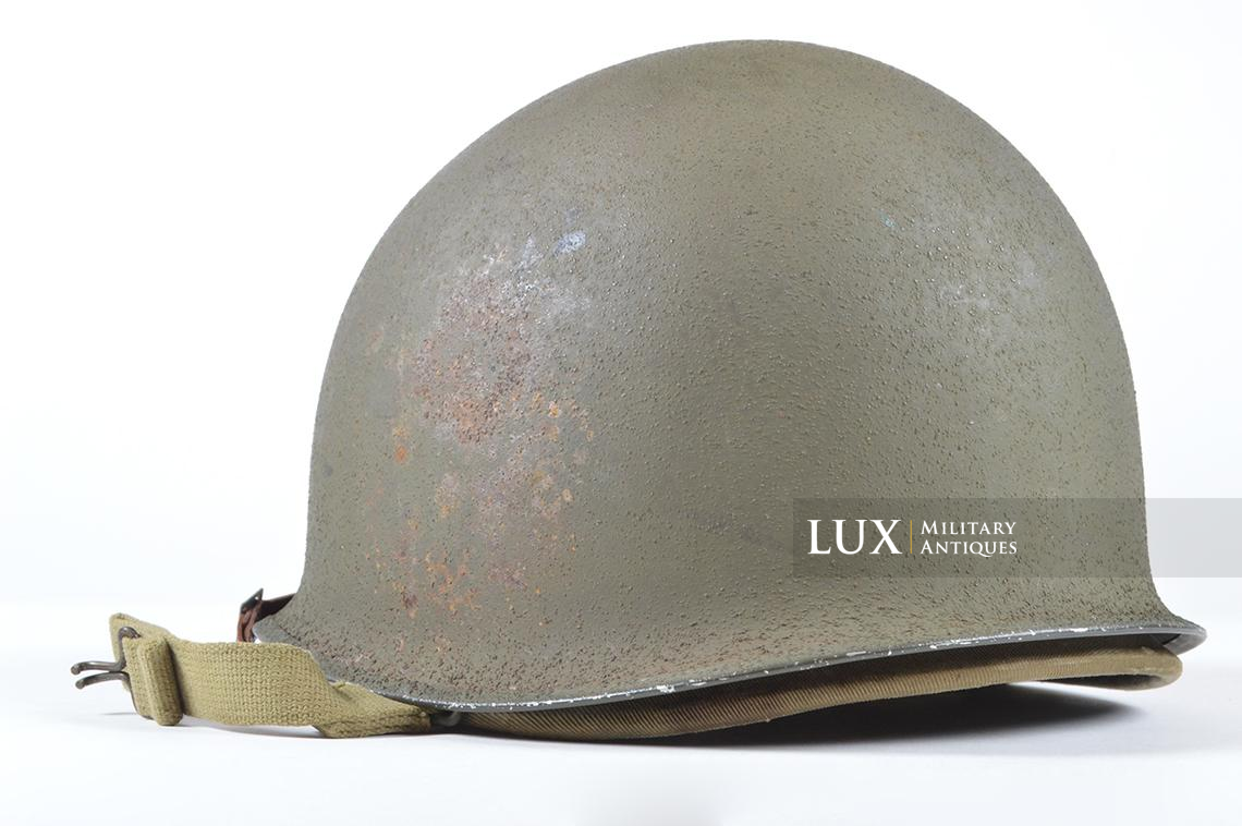 Early WWII USM1 helmet & liner set, named - photo 12