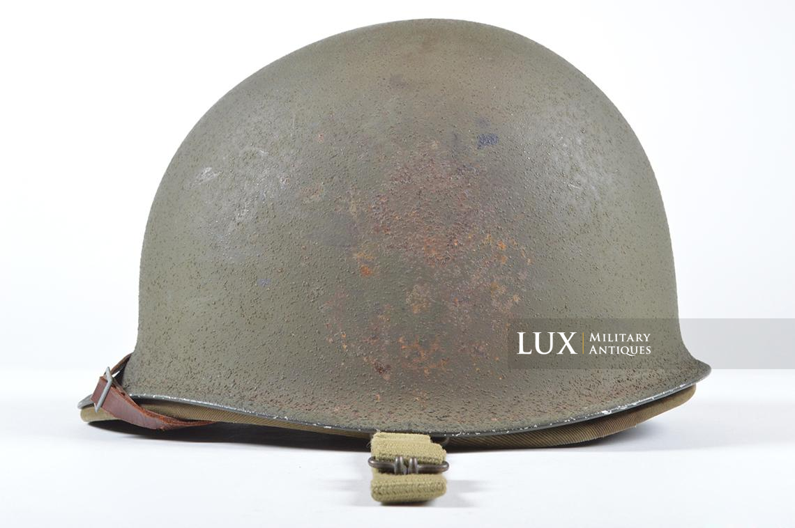 Early WWII USM1 helmet & liner set, named - photo 13
