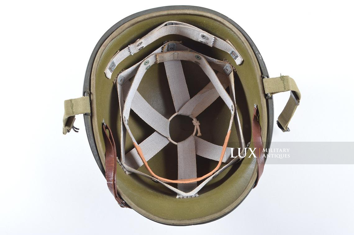 Early WWII USM1 helmet & liner set, named - photo 21