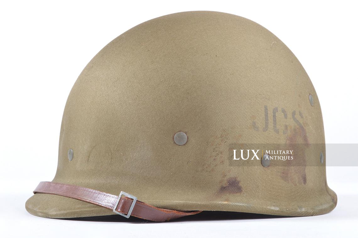 Early WWII USM1 helmet & liner set, named - photo 28