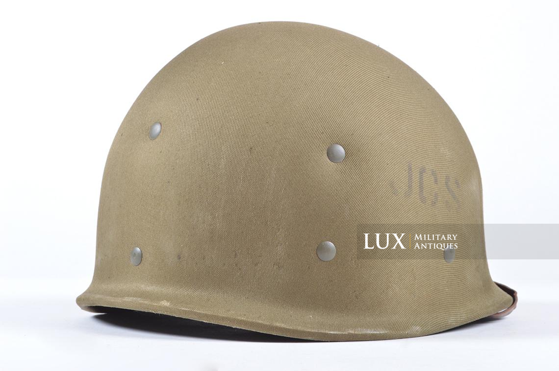 Early WWII USM1 helmet & liner set, named - photo 32
