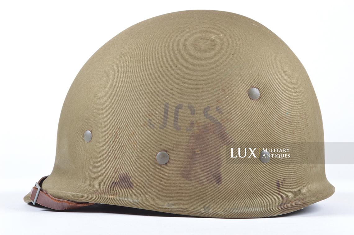 Early WWII USM1 helmet & liner set, named - photo 35