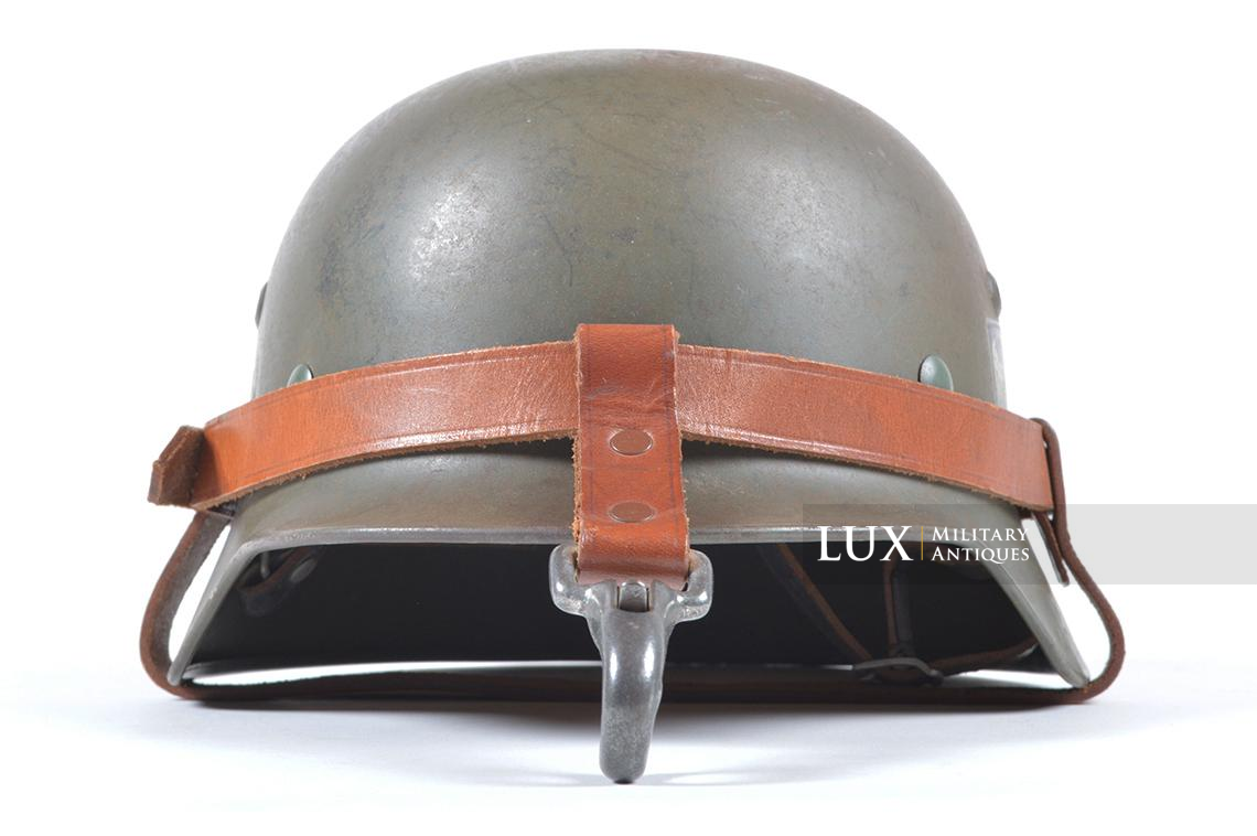 M35 Heer single decal combat helmet with leather carrier rig - photo 8