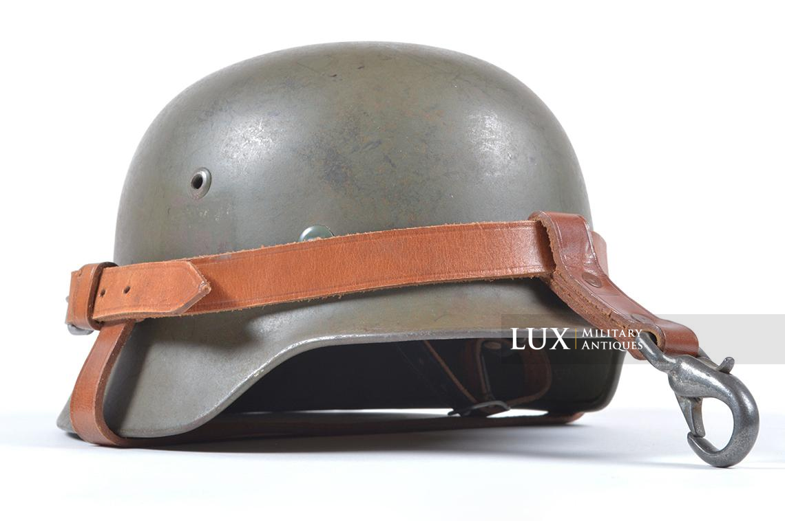 M35 Heer single decal combat helmet with leather carrier rig - photo 9