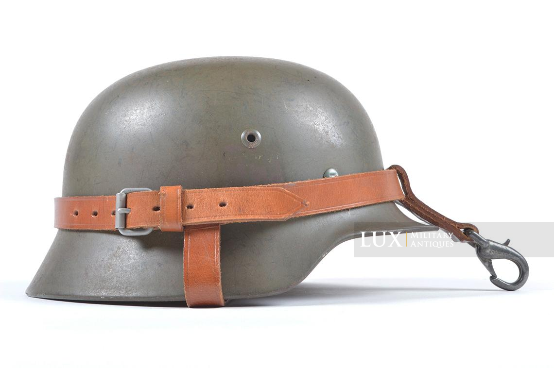 M35 Heer single decal combat helmet with leather carrier rig - photo 10