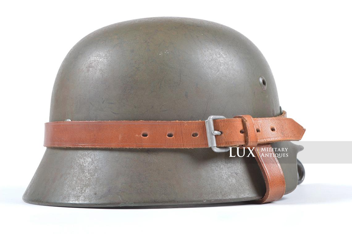 M35 Heer single decal combat helmet with leather carrier rig - photo 11