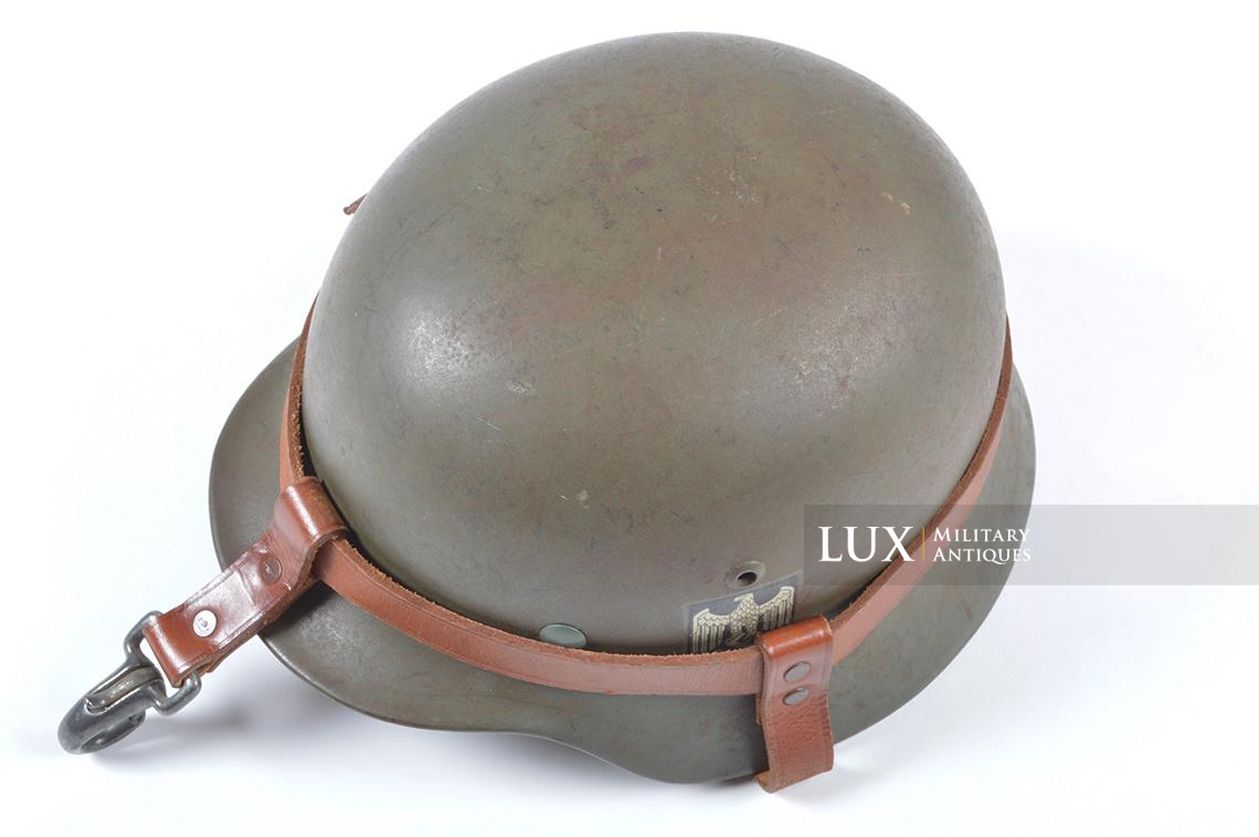 M35 Heer single decal combat helmet with leather carrier rig - photo 14