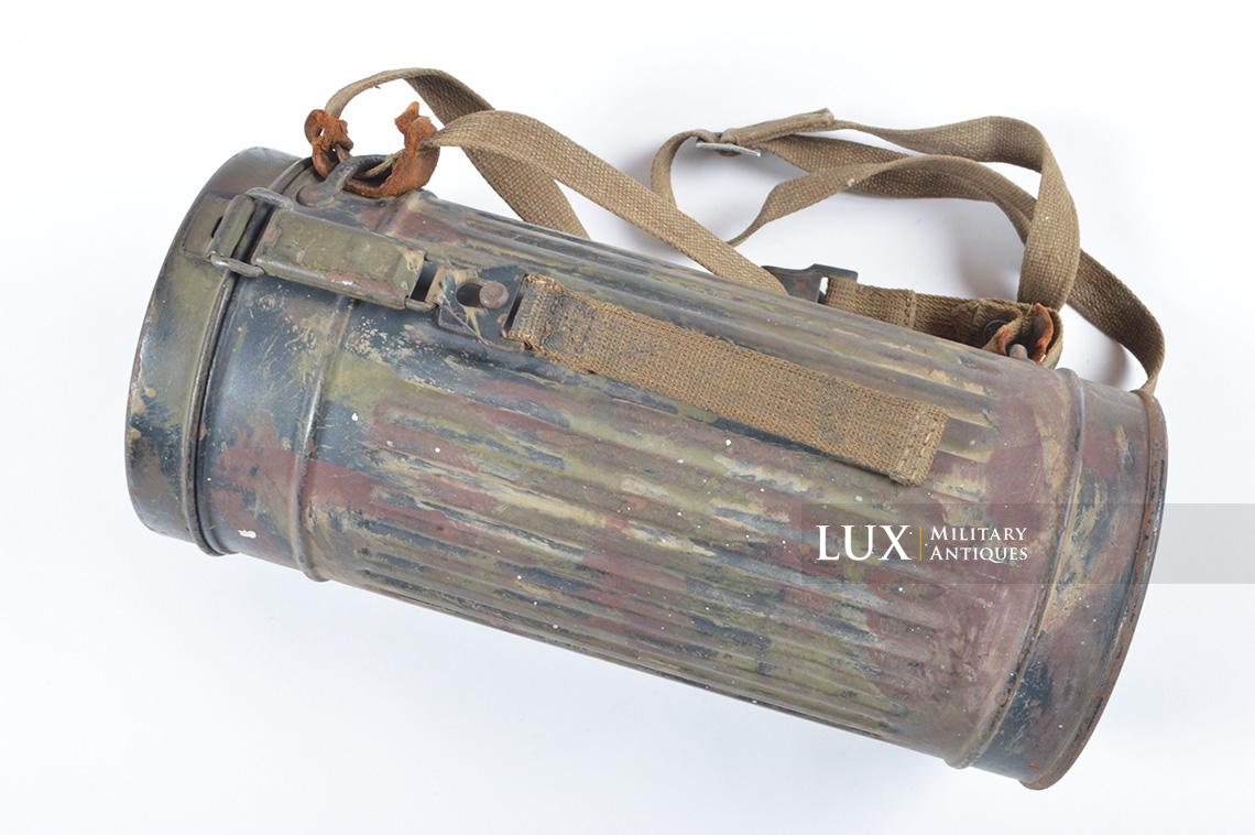 German three-tone camouflaged gas mask canister, « Ogefr. Strunk » - photo 4