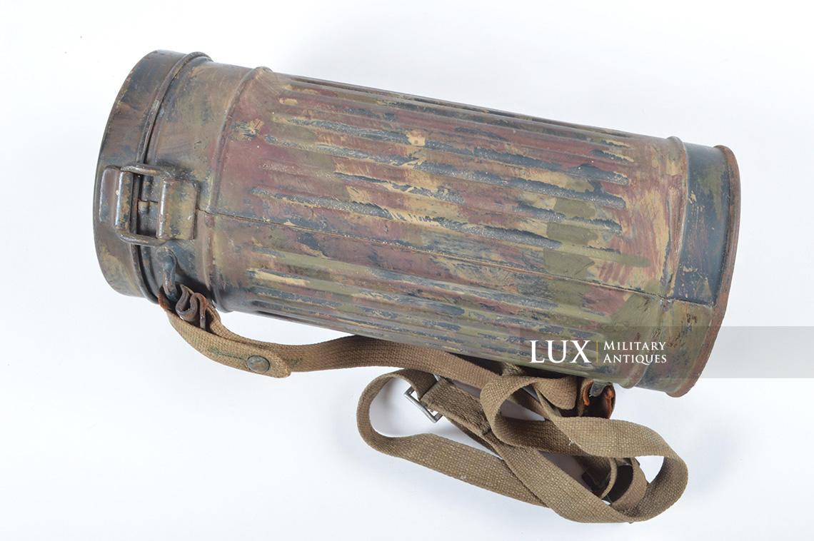 German three-tone camouflaged gas mask canister, « Ogefr. Strunk » - photo 8